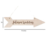 Custom Personalized Wooden Arrow Directions Wedding Sign Hanging Decoration- Le Petit Pain