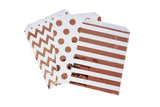 48 Polka Dot Chevron Rose Gold Food Candy Treat Party Favor Bags 5x7 Gift