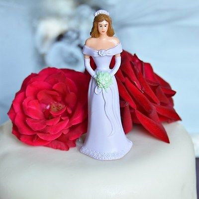 Traditional Bridesmaid or Prom Lavendar Purple Dress Cake Topper- Le Petit Pain