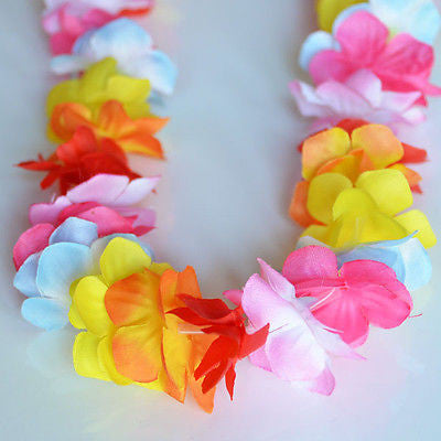 Nani Pua Lei Multi Color Rainbow Flower Lei Luau Necklace Favor Hula- Le Petit Pain