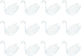 12 Pack Clear Plastic Swan Wedding Favors Candy Dishes 3"