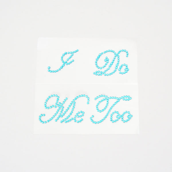 I Do and Me Too Blue Shoe Stickers Wedding Bride and Groom Shoe Sticker- Le Petit Pain