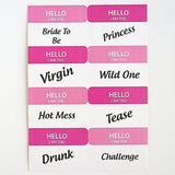 16 Bachelorette Party Novelty HELLO Stickers Bride to Be Party Favor - le petit pain
