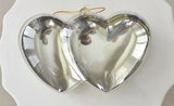 Plastic Gold Chrome Double Heart Container Ornament Favor Fillable- Le Petit Pain