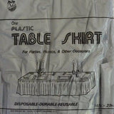 Premium Plastic Silver Table Skirt 29" x 14" Reusable- Le Petit Pain
