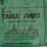 Premium Plastic Emerald Green Table Skirt 29" x 14" Reusable- Le Petit Pain