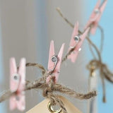48 Mini Pink Clothes Pins 1.25" Clothespin Game Wedding Baby Shower Party Decor -  le petit pain
