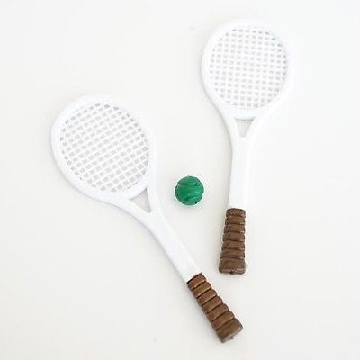 2 Sets of Vintage Tennis Rackets and Tennis Balls Birthday Cake Topper Craft DIY Project - le petit pain