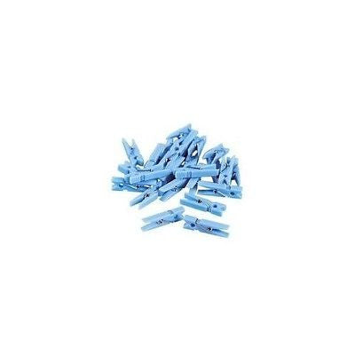 48 pc Mini Blue Clothes Pins 1.25" Clothespin Game Wedding Baby Shower - le petit pain