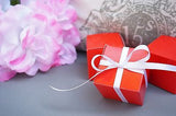 10 Red Square Favor Boxes, Favor box, Jewelry Gift Box, Bold Red - le petit pain