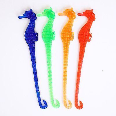 8 Seahorse Cocktail Drink Stir Swizzle Sticks Stirrers Beach Party Nautical - le petit pain