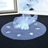 10 Blue Round Tulle Gift Wrap with Pacifier 9" Favor Bag Baby Shower - le petit pain