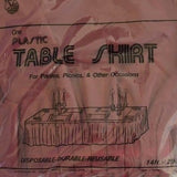 Premium Plastic Burgundy Table Skirt 29" x 14" Reusable- Le Petit Pain