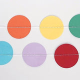 Rainbow Circle Dots Paper Garland 10 Ft Baby Shower Pride Party Decoration- Le Petit Pain