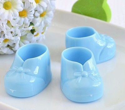 8 Baby Blue Baby Booties Booty Mini Baby Shower Gifts Gender Reveal Favors Decor - le petit pain