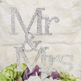 Mr and Mrs 3 Row Crystal Rhinestone Wedding Cake Topper Bride and Groom- Le Petit Pain