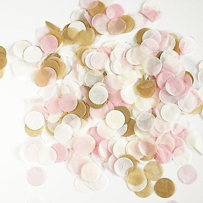 Pink and Gold Tissue Paper Circle Confetti Party Decoration Wedding Baby Shower- Le Petit Pain