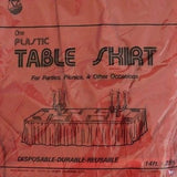 Premium Plastic Red Table Skirt 29" x 14" Reusable- Le Petit Pain