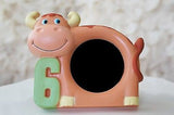 Brown Cow 6th Birthday 6 Years Old Picture Frame 3" x 5" Cute Photo Frame- Le Petit Pain