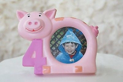 4th Birthday 4 Years Old Little Piggy Pig Picture Frame - le petit pain