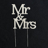 Mr and Mrs 3 Row Crystal Rhinestone Wedding Cake Topper Bride and Groom- Le Petit Pain
