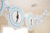 Blue Ready to Pop Baby Shower Banner Bunting Garland- Le Petit Pain