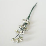 24 Small Paper Flower Blossoms Bouquet Yellow White Burgundy Lavender Pink Ivory - le petit pain