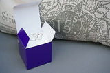 10 Dark Purple Square Favor Boxes, Favor box, Jewelry Gift Box, Party Decoration - le petit pain