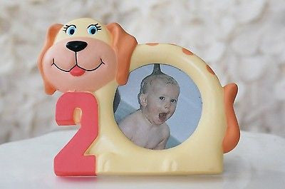 Cute Puppy Number 2 Two Year Old Children Picture Photo Frame 3.75" x 4.75"- Le Petit Pain