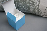 10 Baby Light Blue Square Favor Box Boxes, Jewelry Gift Box, Turquoise - Le Petit Pain