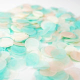 Mint Peach Ivory White Tissue Paper Circle Confetti Party Decoration- Le Petit Pain