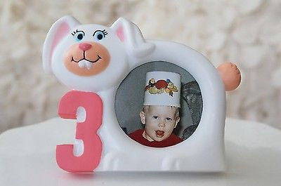 White Bunny Rabbit Picture Frame 3 Year Old Birthday Cute Picture Photo Frame- Le Petit Pain