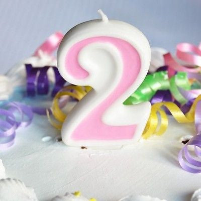 Pink 2 Number Candle White Premium Birthday Candle- Le Petit Pain