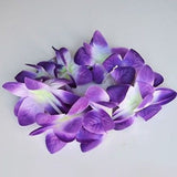 2 Hawaiian Orchid Crown Lei Flower Lei Pink Purple Red Orange Violet Luau - le petit pain