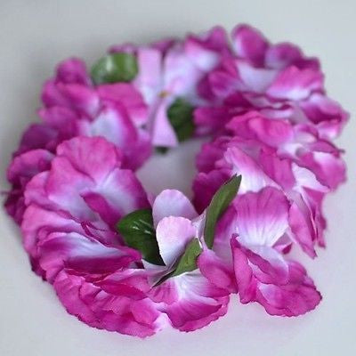 Premium Hawaiian Crown Lei Headband Paradise Petunia with Orchids in Violet Boho- Le Petit Pain
