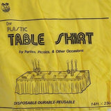 Premium Plastic Yellow Table Skirt 29" x 14" Reusable- Le Petit Pain