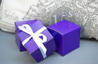 10 Dark Purple Square Favor Boxes, Favor box, Jewelry Gift Box, Party Decoration - le petit pain