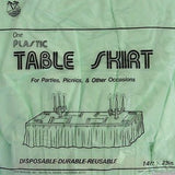 Premium Plastic Seafoam Mint Green Table Skirt 29" x 14" Reusable- Le Petit Pain