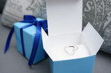 10 Baby Light Blue Square Favor Box Boxes, Jewelry Gift Box, Turquoise - Le Petit Pain