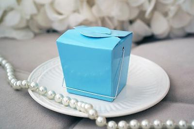 12 Light Blue Chinese Mini Take Out Boxes Wedding Birthday Baby Party Favor - le petit pain