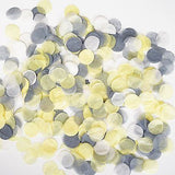 Gray Yellow White Tissue Paper Circle Confetti Party Decoration Grey Party Favor- Le Petit Pain