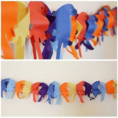 Tropical Parrot Paper Garland 13 Ft Long Hanging Decoration- Le Petit Pain