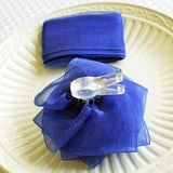 Blue Rose Bow and Ribbon Easy Clip On Present Gift Bow Christmas Gift Wrap- Le Petit Pain