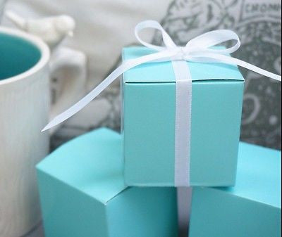 10 Robin Egg Blue Mint Aqua Blue Wedding Favor Gift Boxes Baby Shower Turquoise - le petit pain