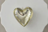 Plastic Heart Shaped Container  Clear with Gold Chrome Favor Box Gift Jewelry Box- Le Petit Pain