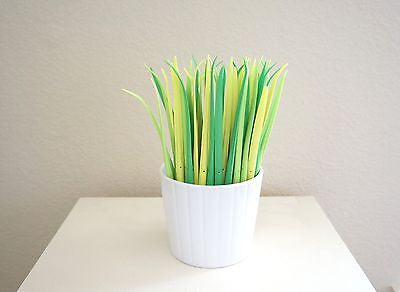 Modern Rubber Green Grass Pens Lemongrass Pens Grass Leaf Planter Home Decor- Le Petit Pain
