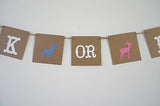 Buck or Doe Gender Reveal Garland Baby Shower Banner Boy or Girl Pregnancy Party- Le Petit Pain