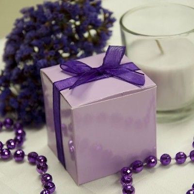 10 Lavender Purple Square Favor Boxes 2" Gift Box - le petit pain