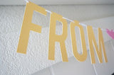 Pink and Gold From Miss to Mrs Bridal Shower Bachelorette Banner Photo Prop- Le Petit Pain