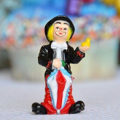 2 Clown Cake Toppers Cupcake Toppers Vintage Circus Carnival - le petit pain
